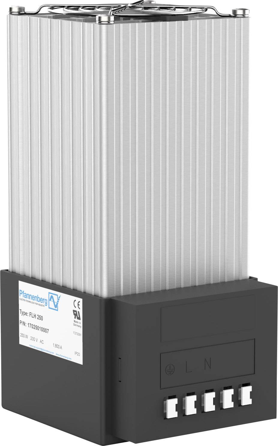 Pfannenberg FLH 250heater 250W 230 AC Schaltschrank-Gebläseheizung 230 V/AC (max) 250W (L x B x H) 187 x 93 x 106mm 1St.