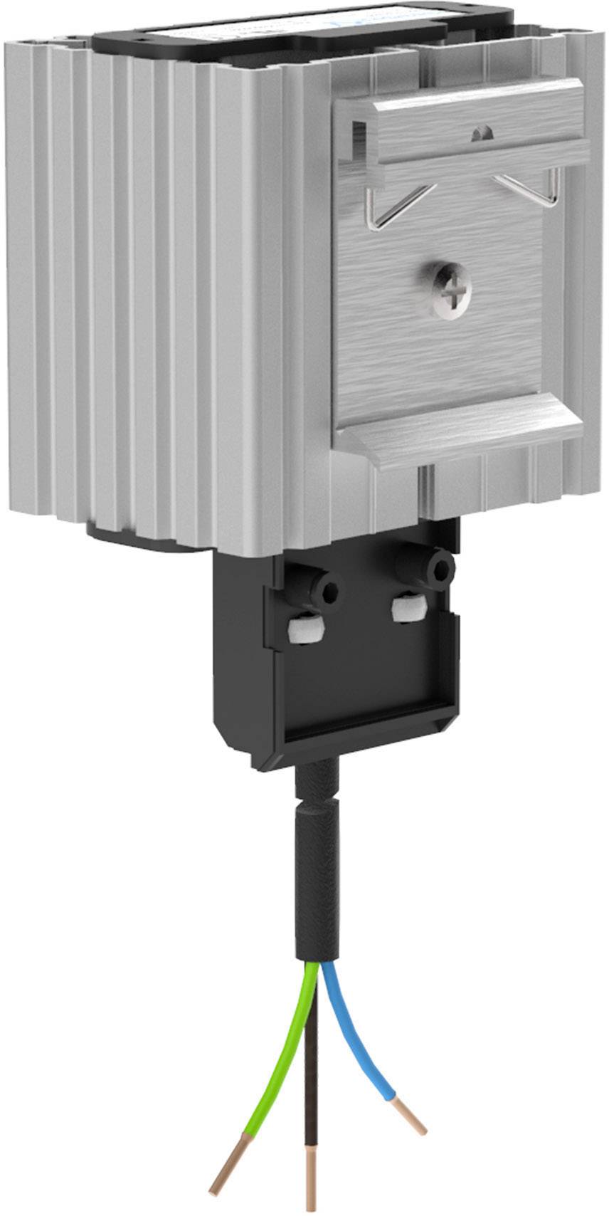 Ein elektrisches Bauteil mit einem Metallgehäuse und freiliegenden Kabeln unten, möglicherweise ein Kühlkörper mit Anschlüssen.