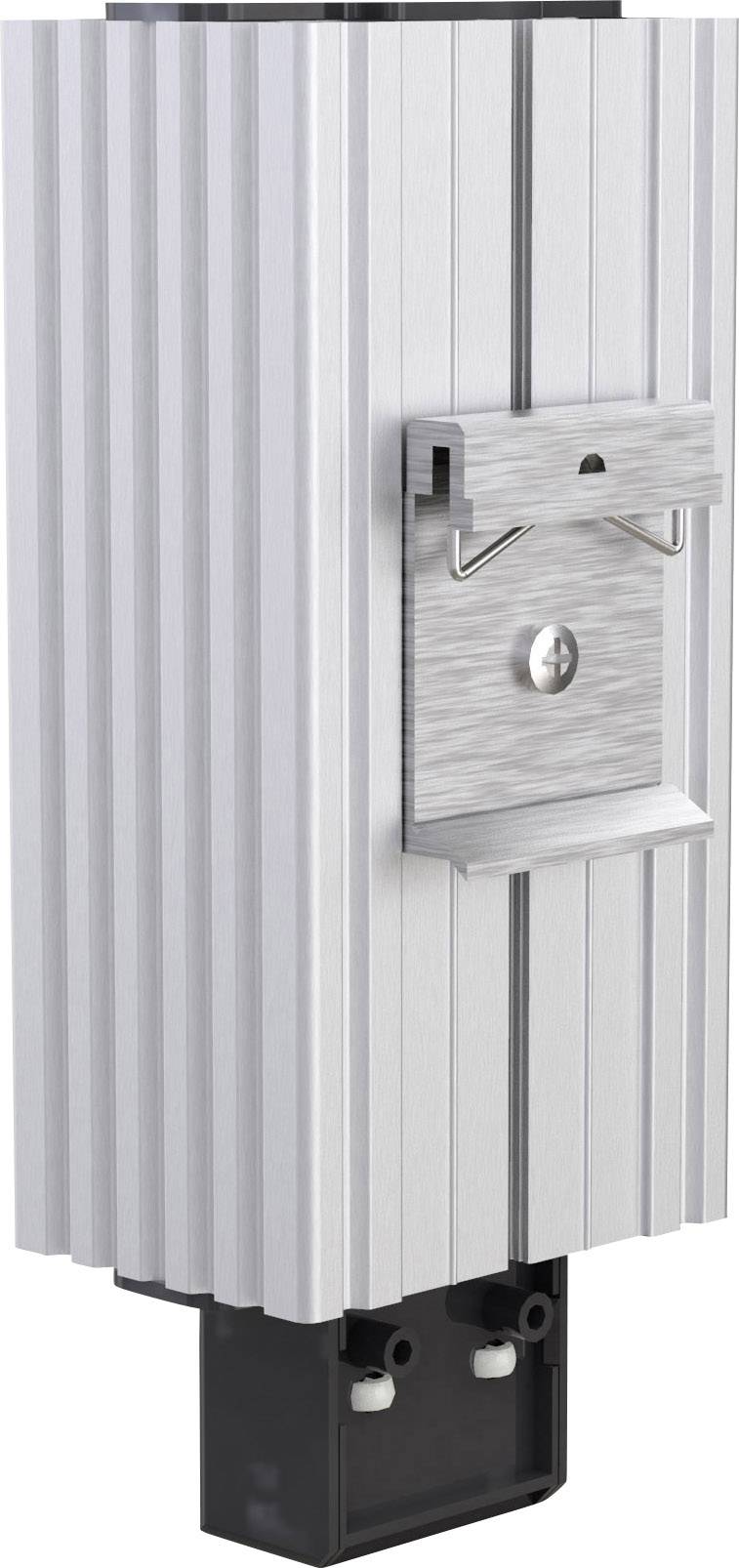 Silberfarbenes Aluminiumprofil mit strukturiertem Design und montierter Halterung auf der Vorderseite.