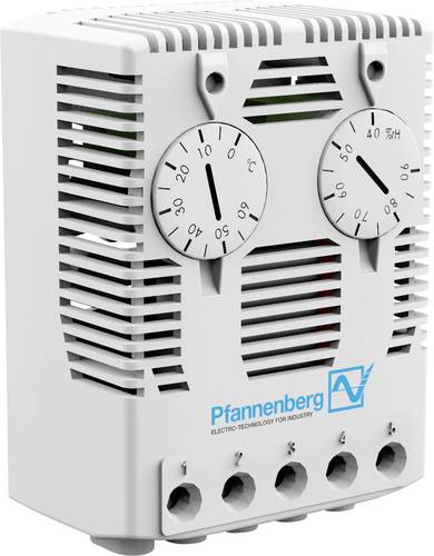 Pfannenberg Hygrostat FLZ 610 HYGR. 230 AC 40-90% rF 230 V/AC 1 Wechsler (L x B x H) 38 x 59 x 80.5m