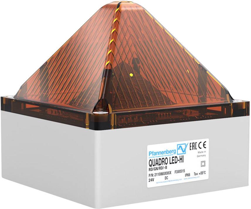 Pfannenberg Signalleuchte QUADRO LED HI DC AM 21108634000 Orange Orange Blitzlicht, Blinklicht, Dauerlicht 24 V/DC