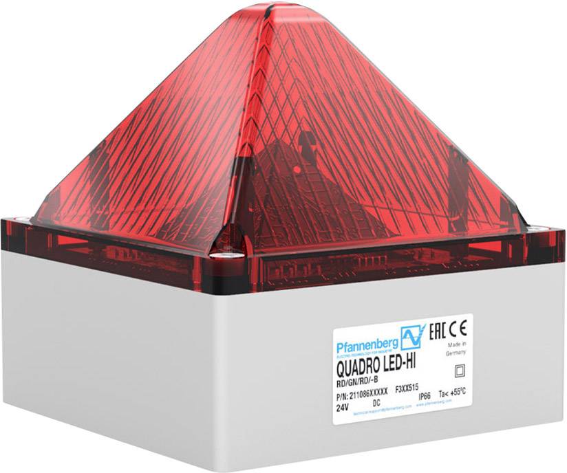 Pfannenberg Signalleuchte QUADRO LED HI 90-253 AC RD 21108645000 Rot Rot Blitzlicht, Blinklicht, Da