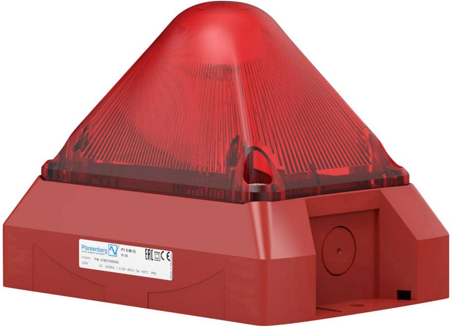Rote Alarmleuchte mit Trichteraufsatz, geeignet für Sicherheitssysteme; Modellnummer PMAG.