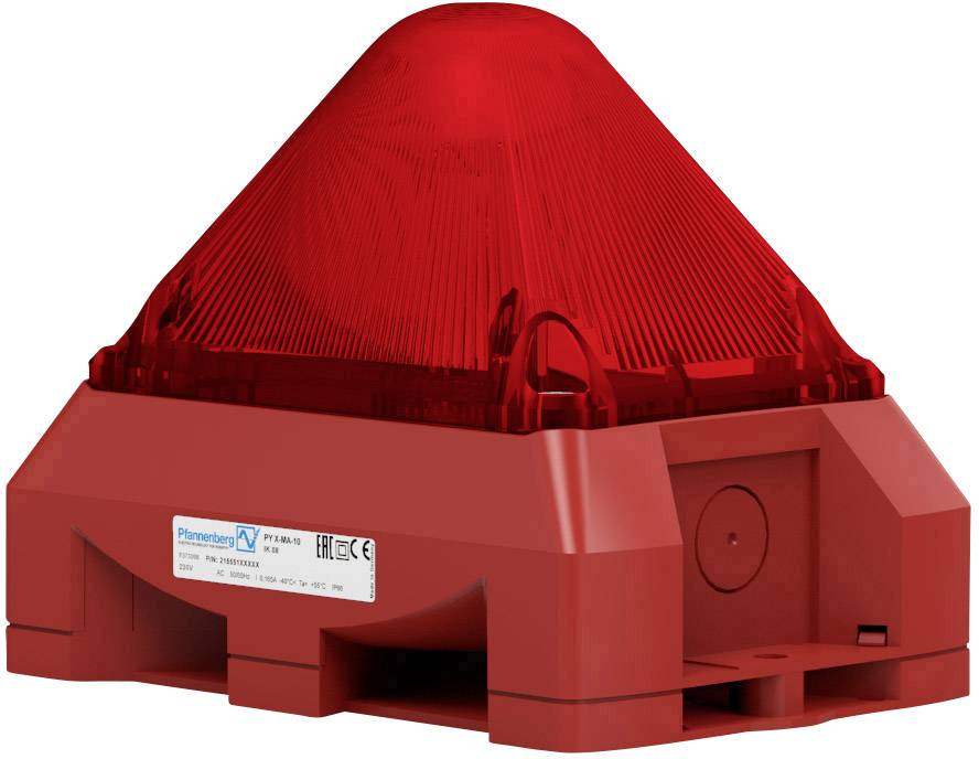 Pfannenberg Optisch-akustischer Signalgeber PY X-MA-05 10-57VDC RD RAL3000 Rot 24 V/DC 100 dB
