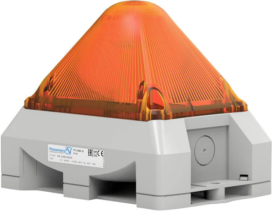 Pfannenberg Optisch-akustischer Signalgeber PY X-MA-10 230V AC AM RAL7035 Orange 230 V/AC 100 dB