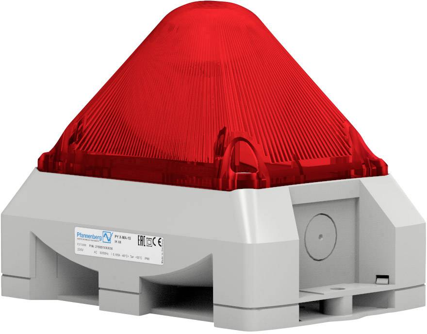 Pfannenberg Optisch-akustischer Signalgeber PY X-MA-10 230V AC RD RAL7035 Rot 230 V/AC 100 dB