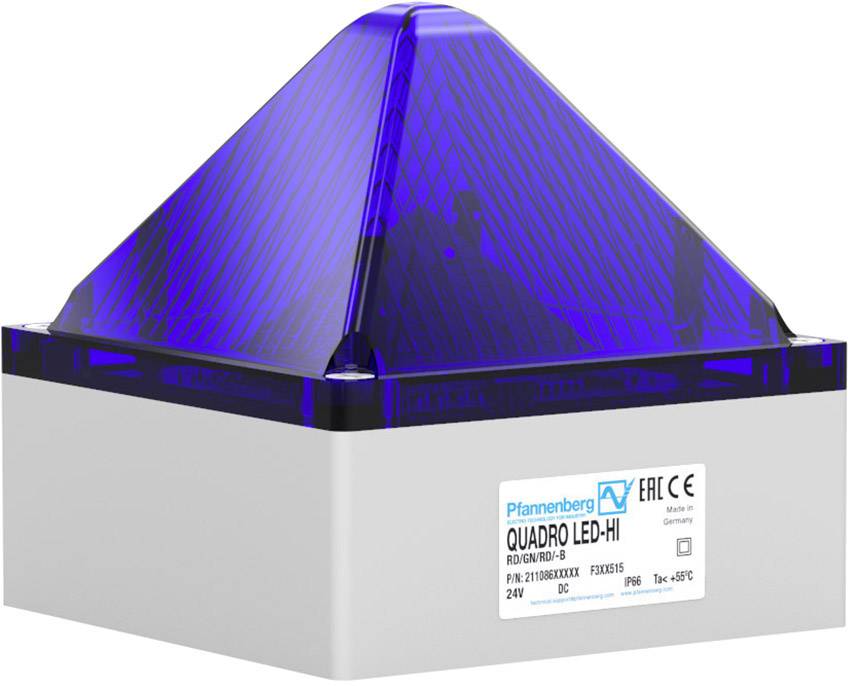 Pfannenberg Signalleuchte QUADRO LED HI DC BU 21108637000 Blau Blau Blitzlicht, Blinklicht, Dauerli