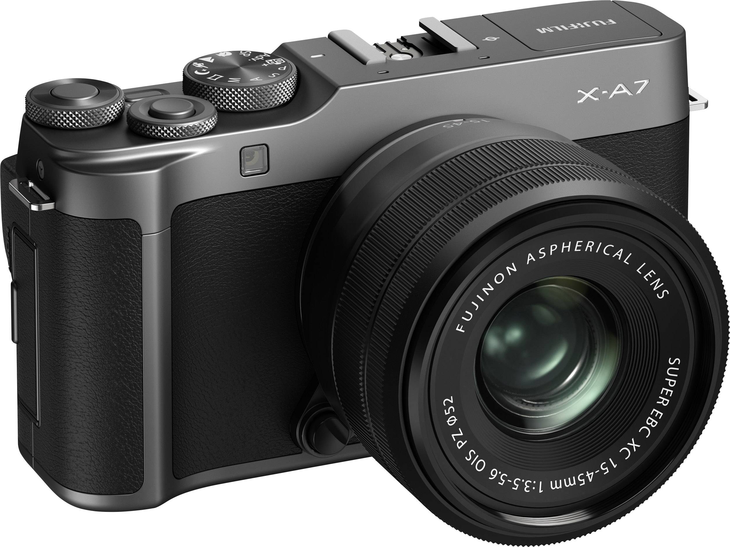 Fujifilm X-A7 Systemkamera  inkl. Akku 24.2 Megapixel Schwarz, Anthrazit 4K-Video, Touch-Screen, Bluetooth, Dreh-/schwenkbares Display