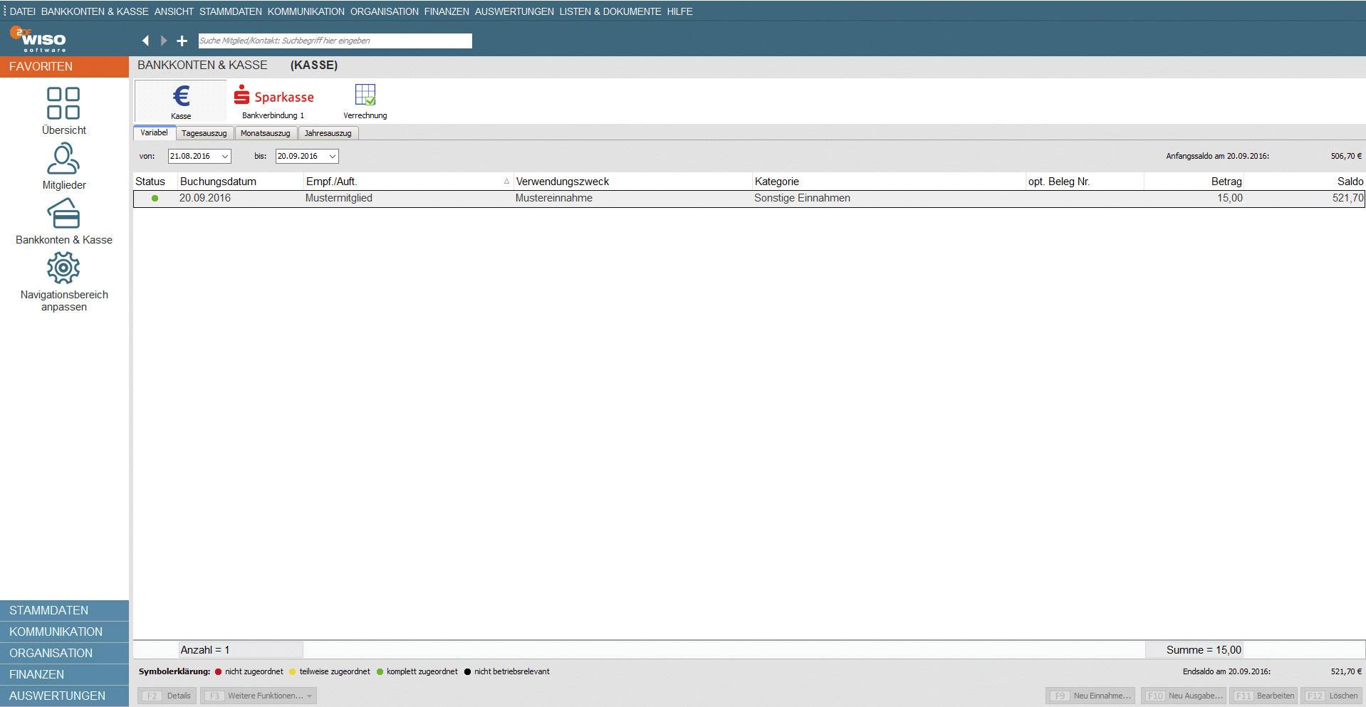 WISO Mein Verein Teamwork 365 (2020) Vollversion, 1 Lizenz Windows Steuer-Software