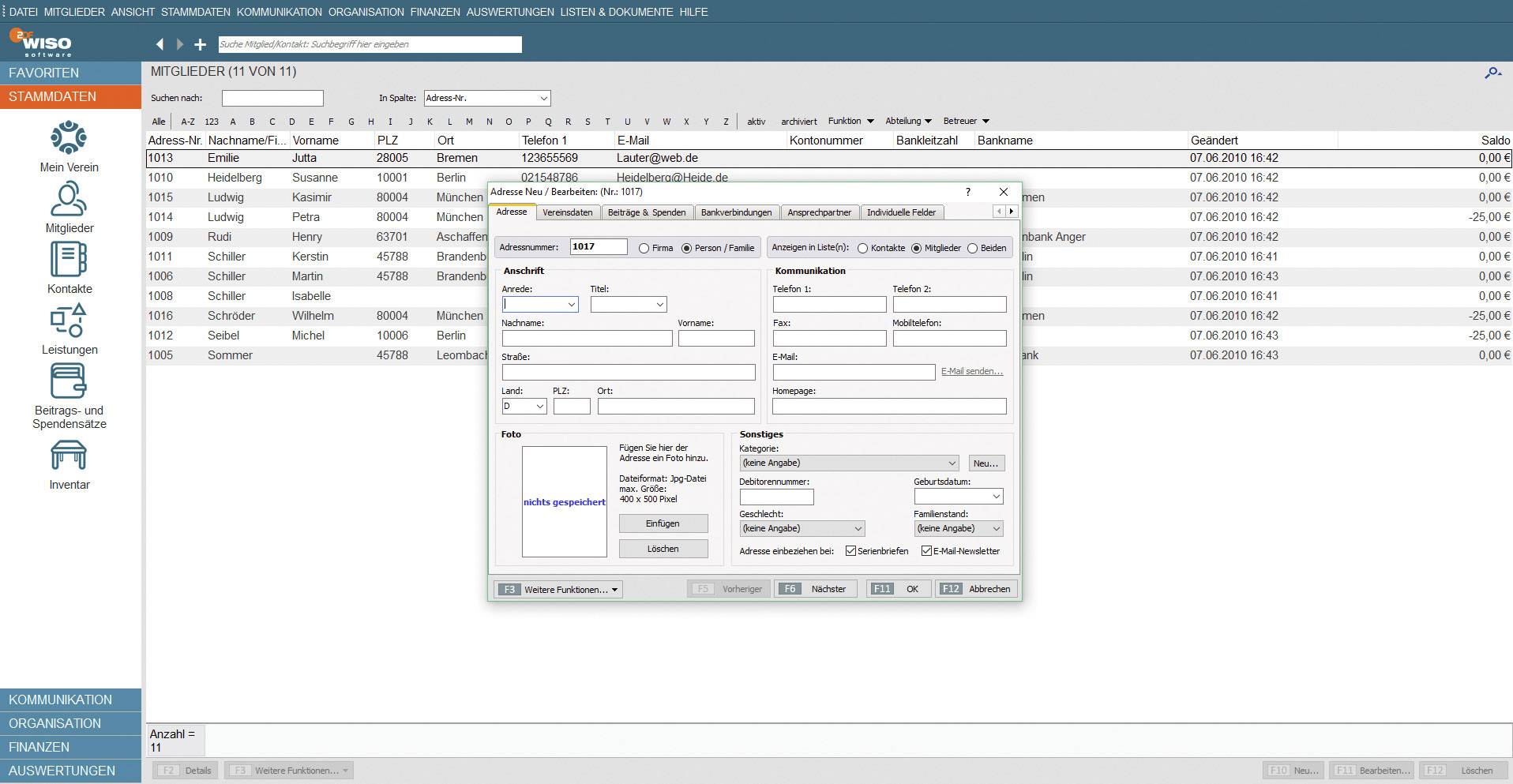 WISO Mein Verein Teamwork 365 (2020) Vollversion, 1 Lizenz Windows Steuer-Software