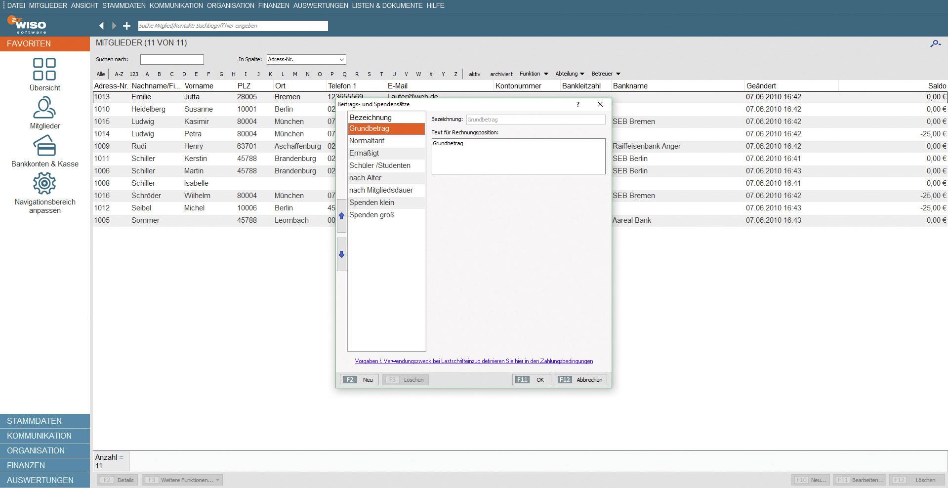 WISO Mein Verein Teamwork 365 (2020) Vollversion, 1 Lizenz Windows Steuer-Software