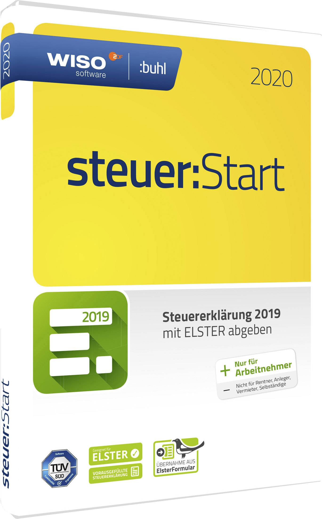 WISO steuer:Start 2020 (DVD-Box) Vollversion, 1 Lizenz Windows Steuer-Software