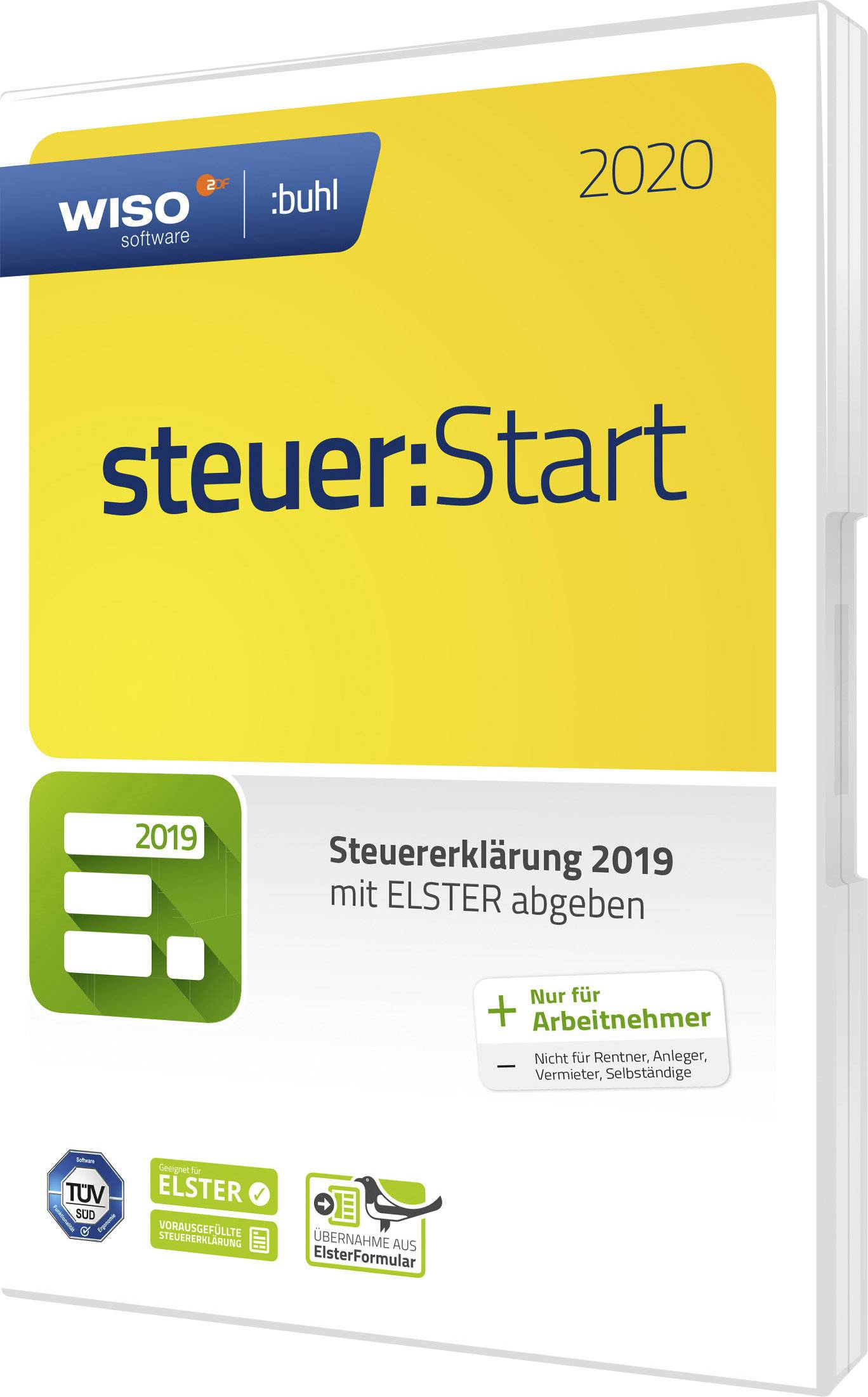 WISO steuer:Start 2020 (DVD-Box) Vollversion, 1 Lizenz Windows Steuer-Software
