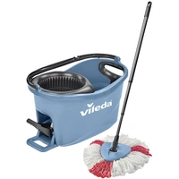 Vileda 158721 Turbo EasyWring & Clean Wischmop Komplett Set mit Wischkopf und Stielehalter Blau Vileda 158721 Turbo EasyWring & Clean Wischmop Komplett Set mit Wischkopf und Stielehalter Blau