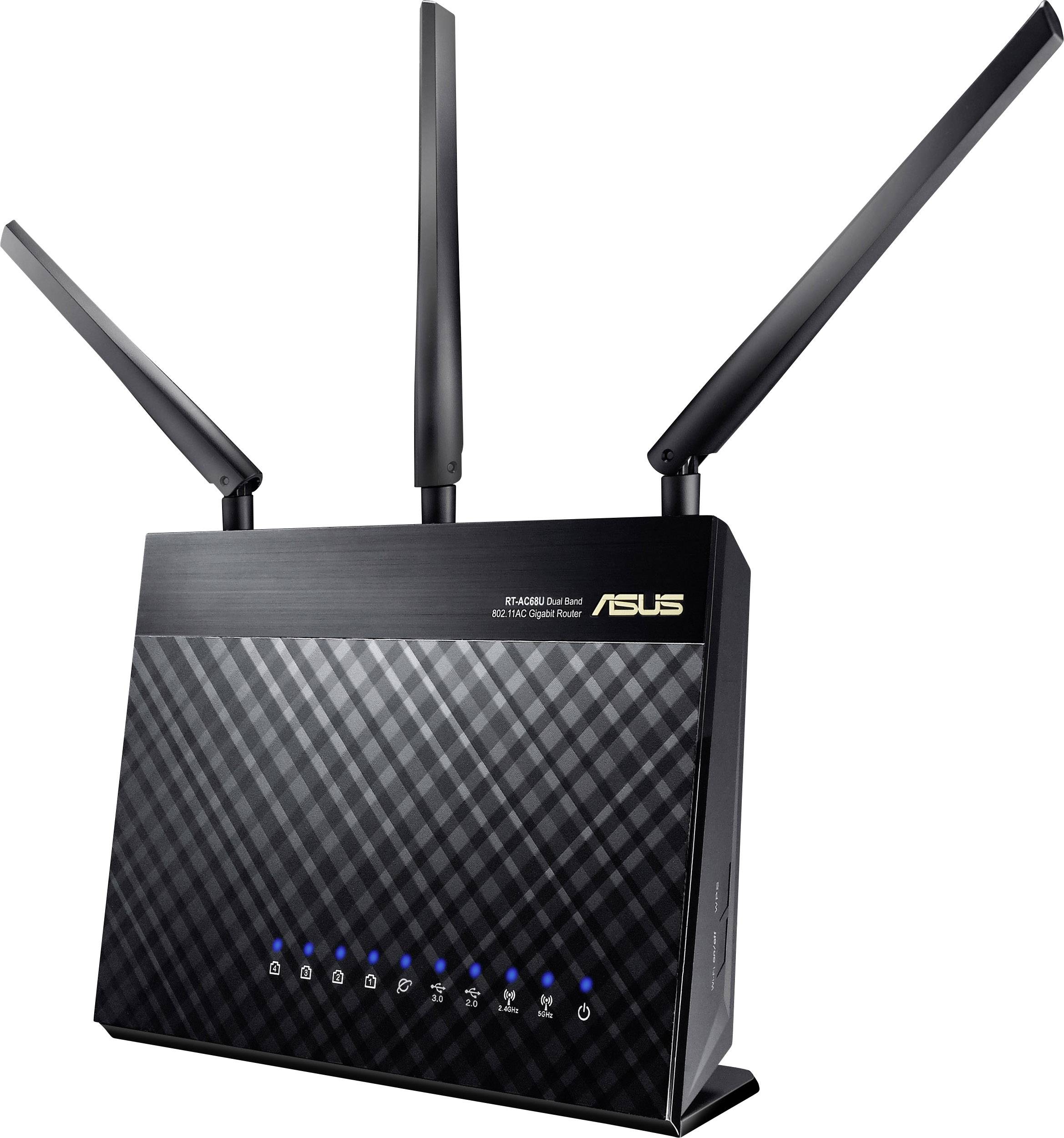 Asus RT-AC68U AC1900 WLAN Router mit Modem 2.4GHz, 5GHz