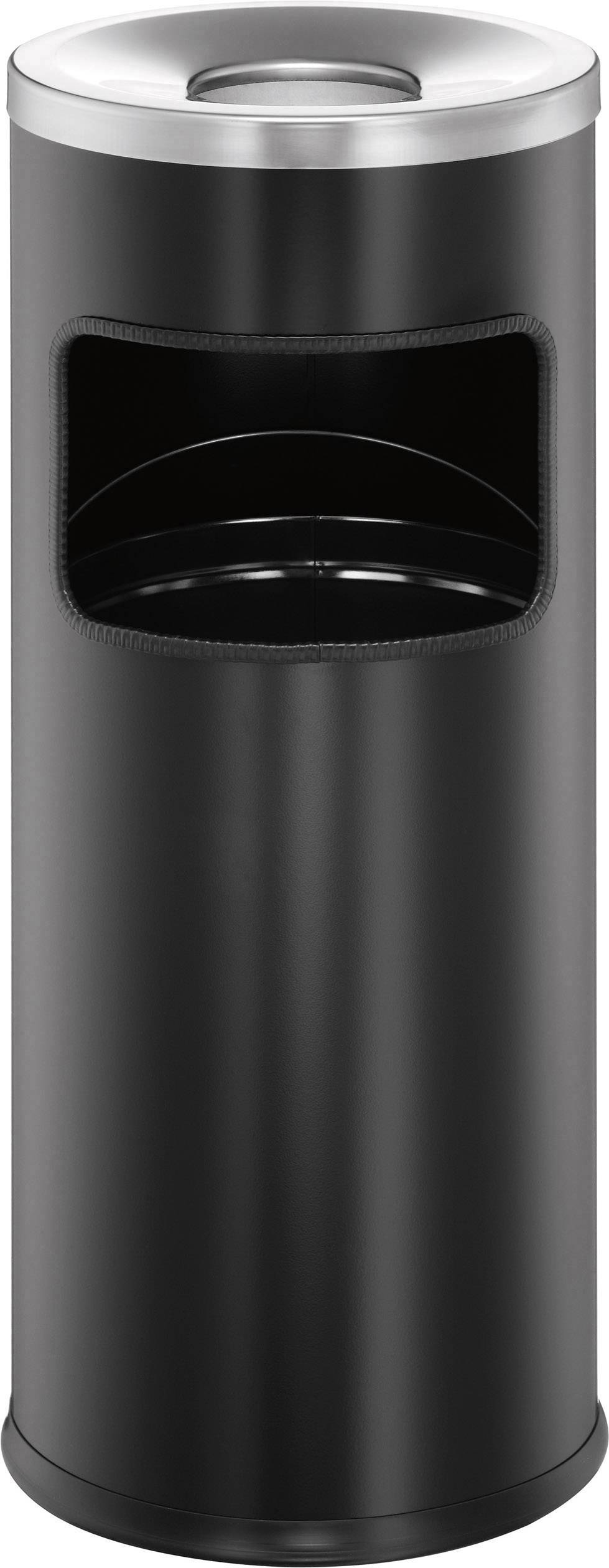 Durable 333201 Papierkorb 17l Metall (Ø x H) 250mm x 630mm Schwarz Inkl. Aschenbecher 1St.