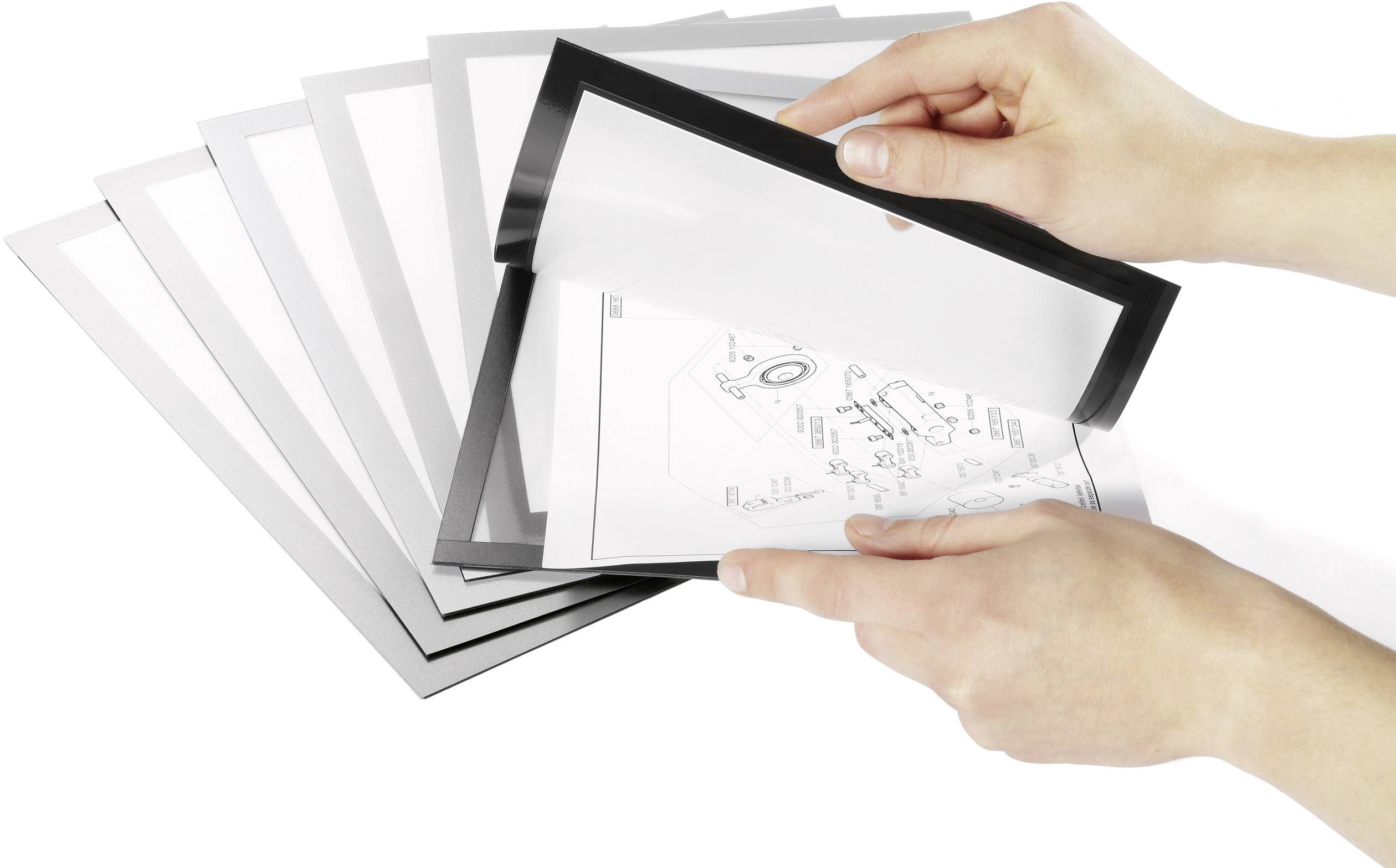 Durable 498523 Info-Rahmen, magnetisch Silber (metallic) (B x H) 326 mm x 236 mm DIN A4