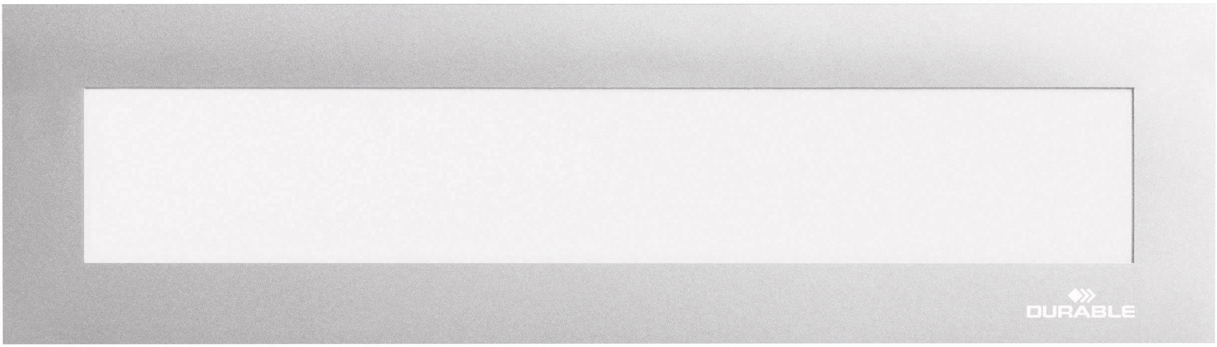 Durable 498623 Info-Rahmen, magnetisch Silber (metallic) (B x H) 236 mm x 66 mm DIN A4 hoch, DIN A5 quer