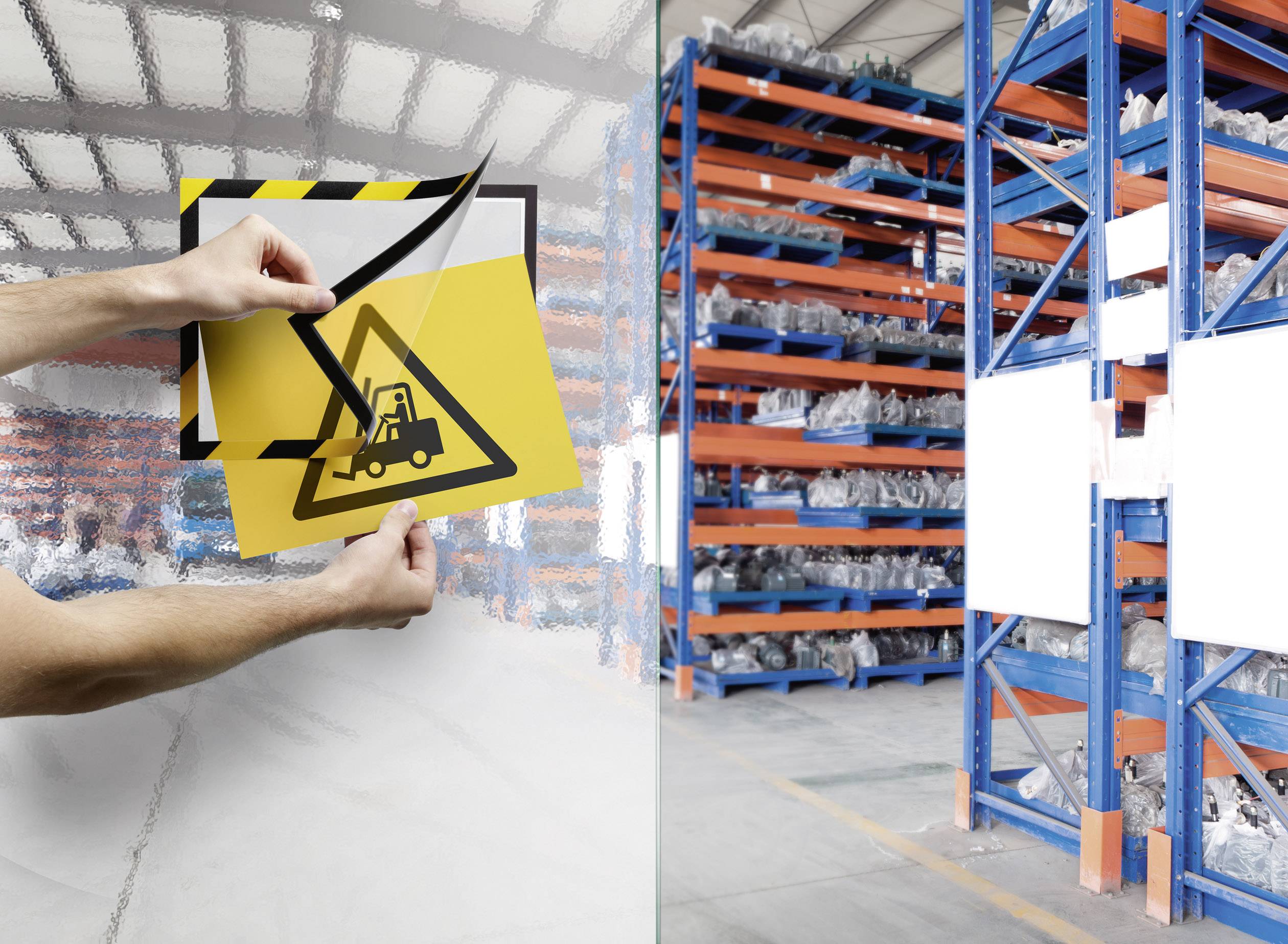 Durable 4944130 Info-Rahmen, selbstklebend Schwarz, Gelb (B x H) 323 mm x 236 mm DIN A4