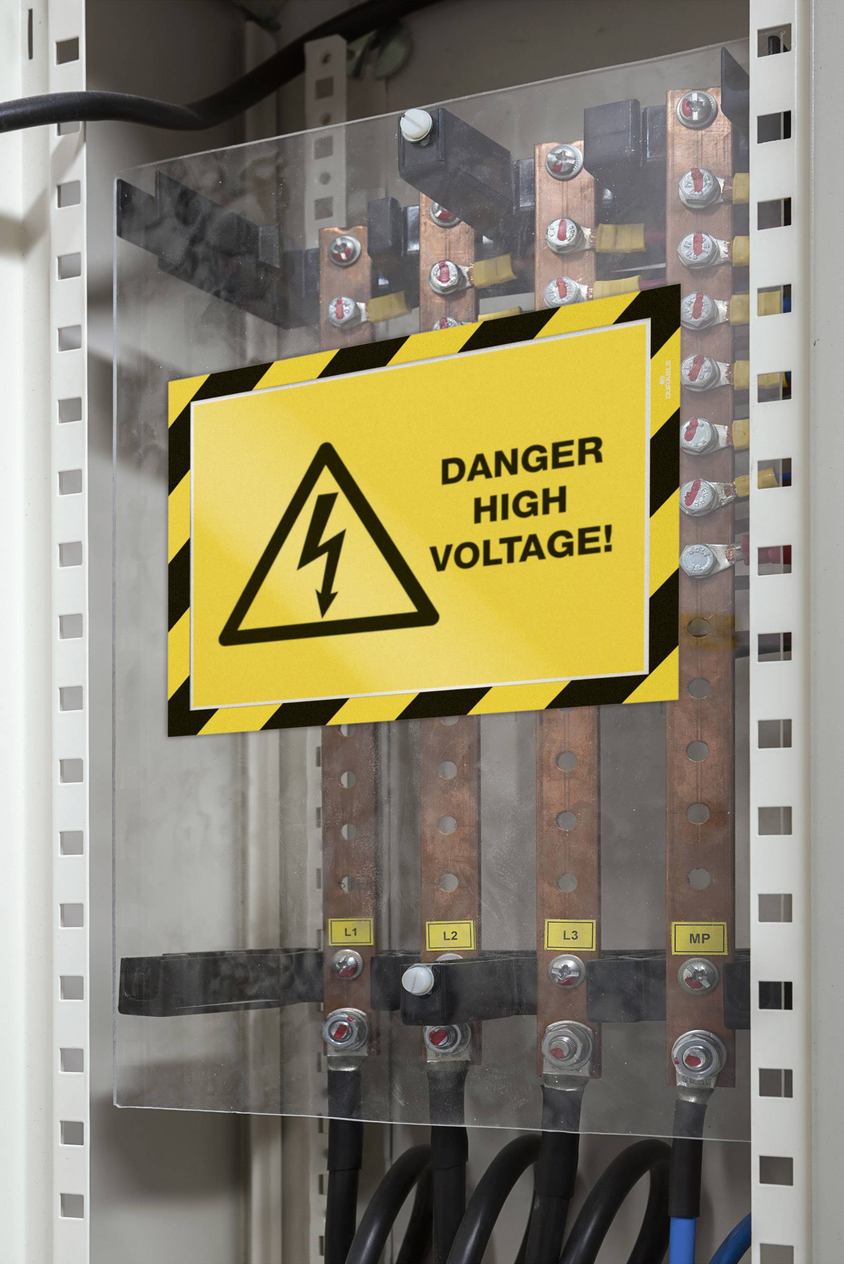 Durable 4944130 Info-Rahmen, selbstklebend Schwarz, Gelb (B x H) 323 mm x 236 mm DIN A4