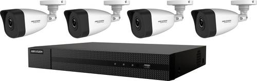 HiWatch HWI-T641H-Z 301501258 LAN IP-Überwachungskamera-Set 4-Kanal mit 4 Kameras 1920 x 1080 Pixel