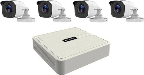 HiWatch HWK-T4141B-PP 301501253 Analog, AHD, HD-CVI, HD-TVI Überwachungskamera-Set 4-Kanal mit 4 Ka