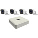 HiWatch HWK-T4141B-PP 301501253 Analog, AHD, HD-CVI, HD-TVI Überwachungskamera-Set 4-Kanal mit 4 Kameras 1920 x 1080 Pixel