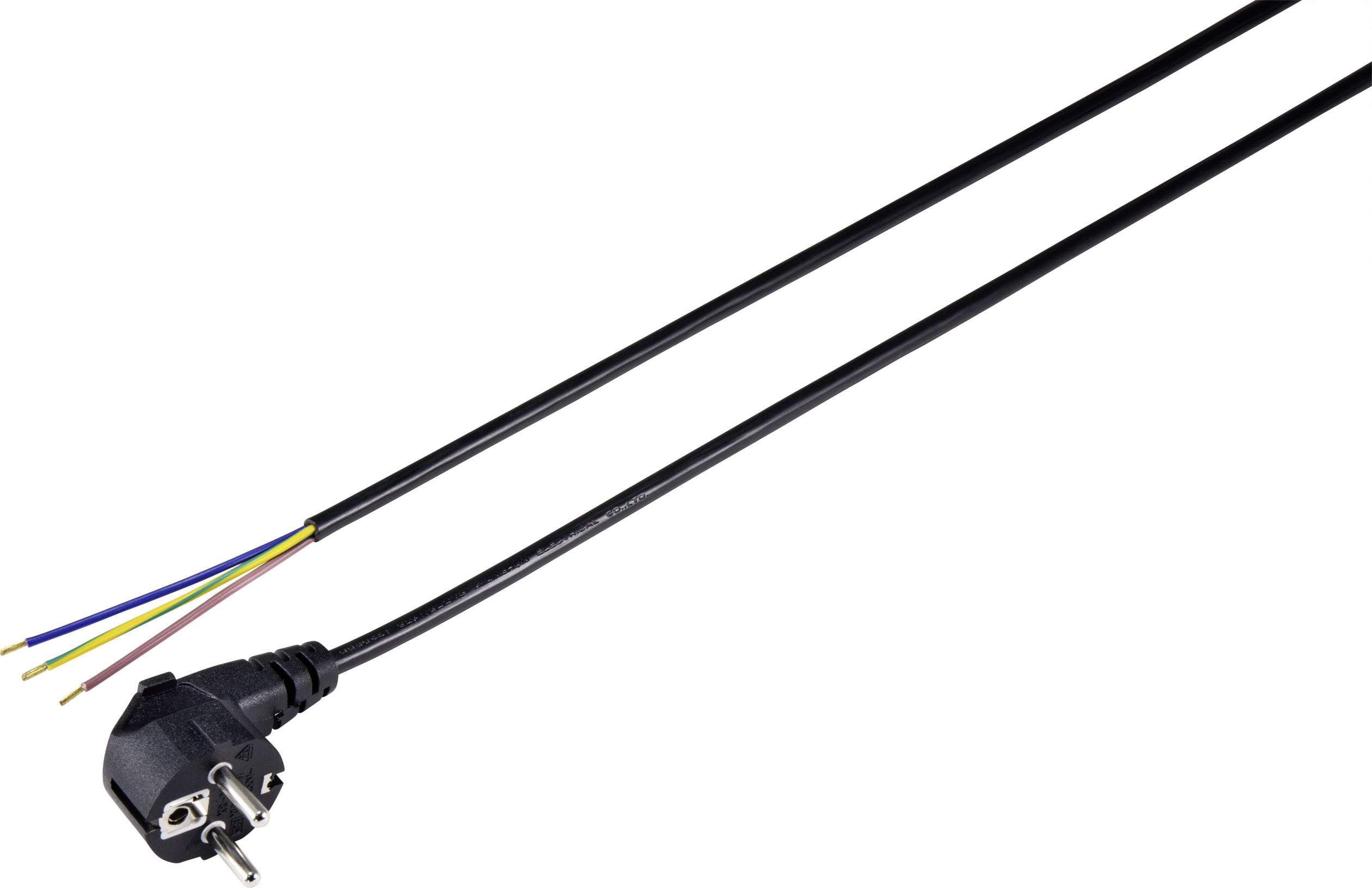 Sygonix SY-5043480 Strom Anschlusskabel Schwarz 3.00m