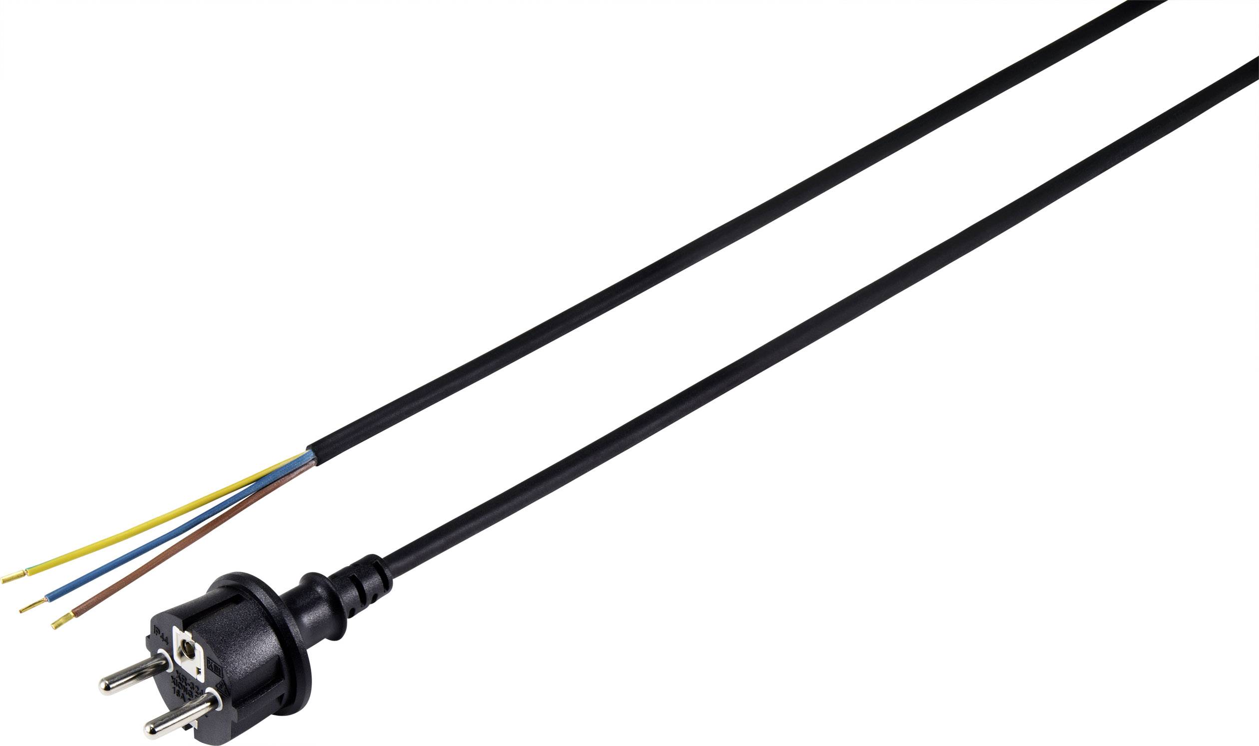 Sygonix SY-5043464 Strom Anschlusskabel Schwarz 3.00m