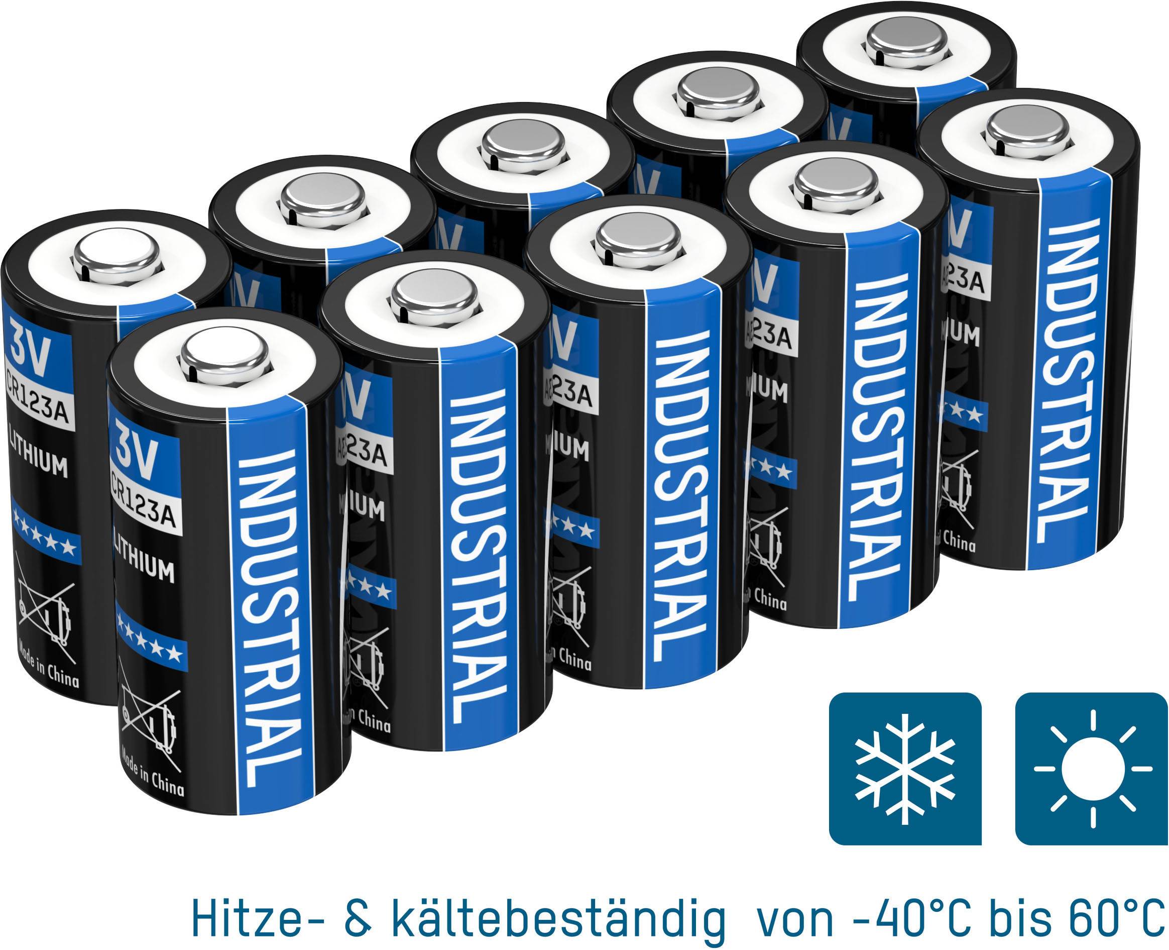 CR123A 10er Pack Lithium Batterie Spezial-Batterie 1 St.