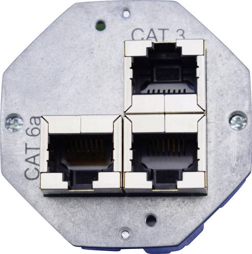 KOMOS KDD 500 Netzwerkdose Einbau Einsatz CAT 6a, CAT 3