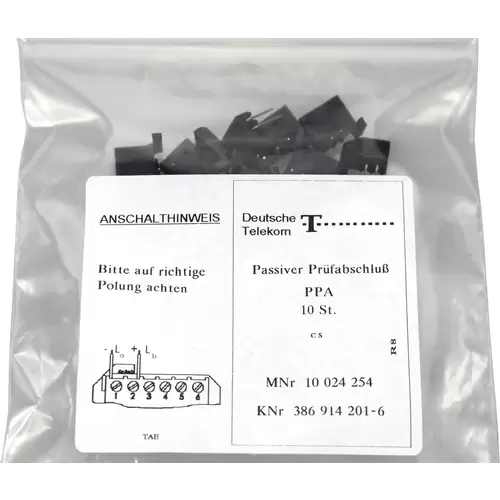 KOMOS 0.1000-50 Passiver Prüfabschluss Schwarz KOMOS 0.1000-50 Passiver Prüfabschluss Schwarz