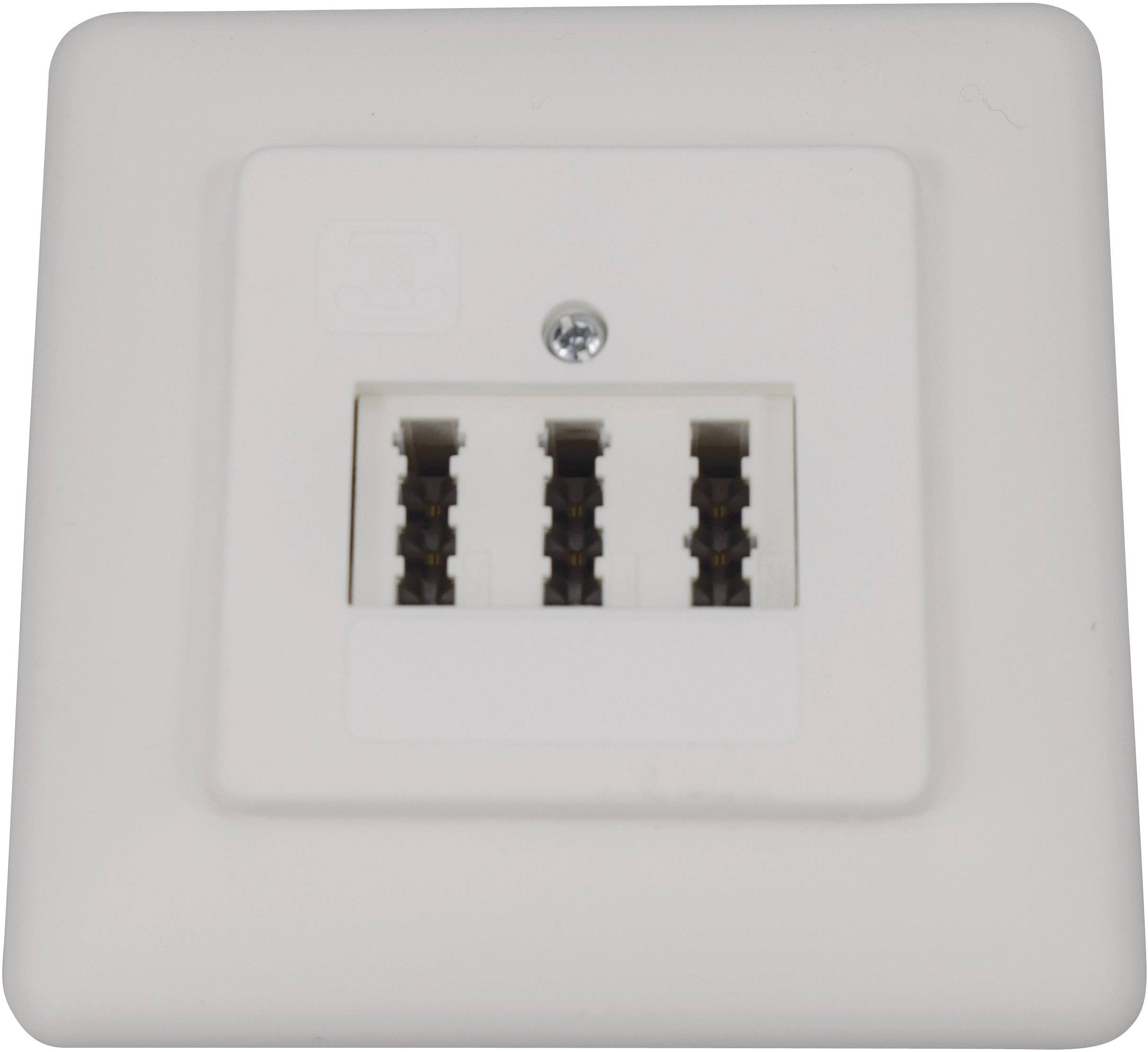 KOMOS 25583F9M Telefondose Telefon Unterputz Reinweiß (RAL 9010)