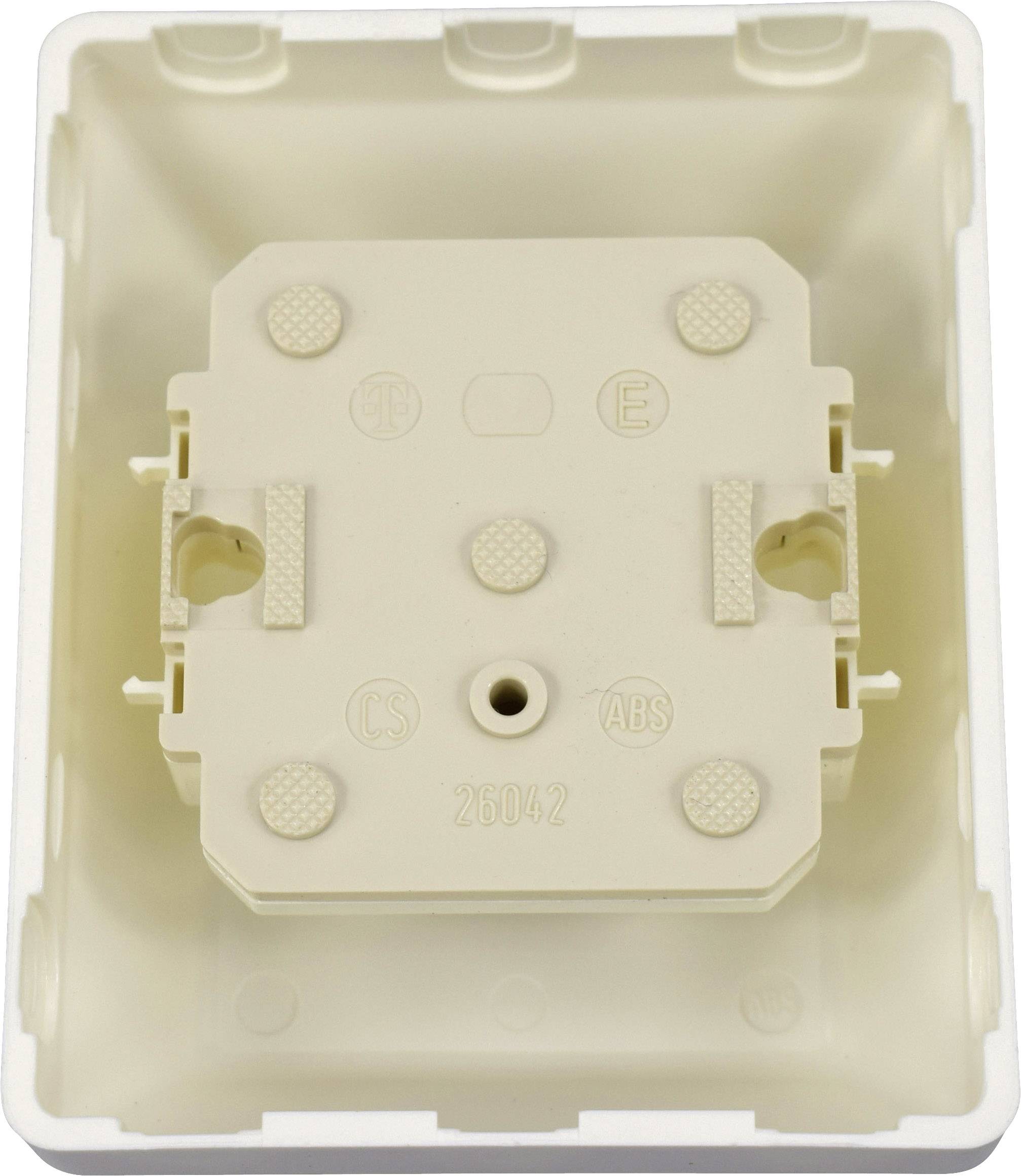 KOMOS 25283F9 Telefondose Telefon Aufputz Reinweiß (RAL 9010)