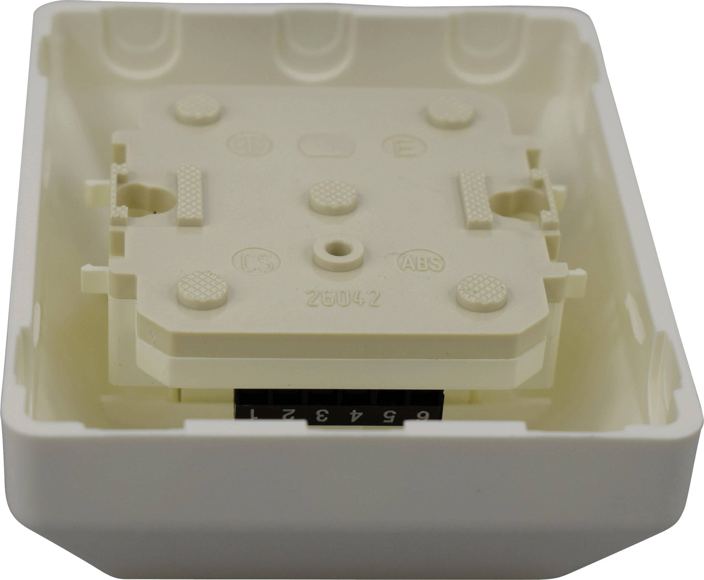 KOMOS 25283F9 Telefondose Telefon Aufputz Reinweiß (RAL 9010)