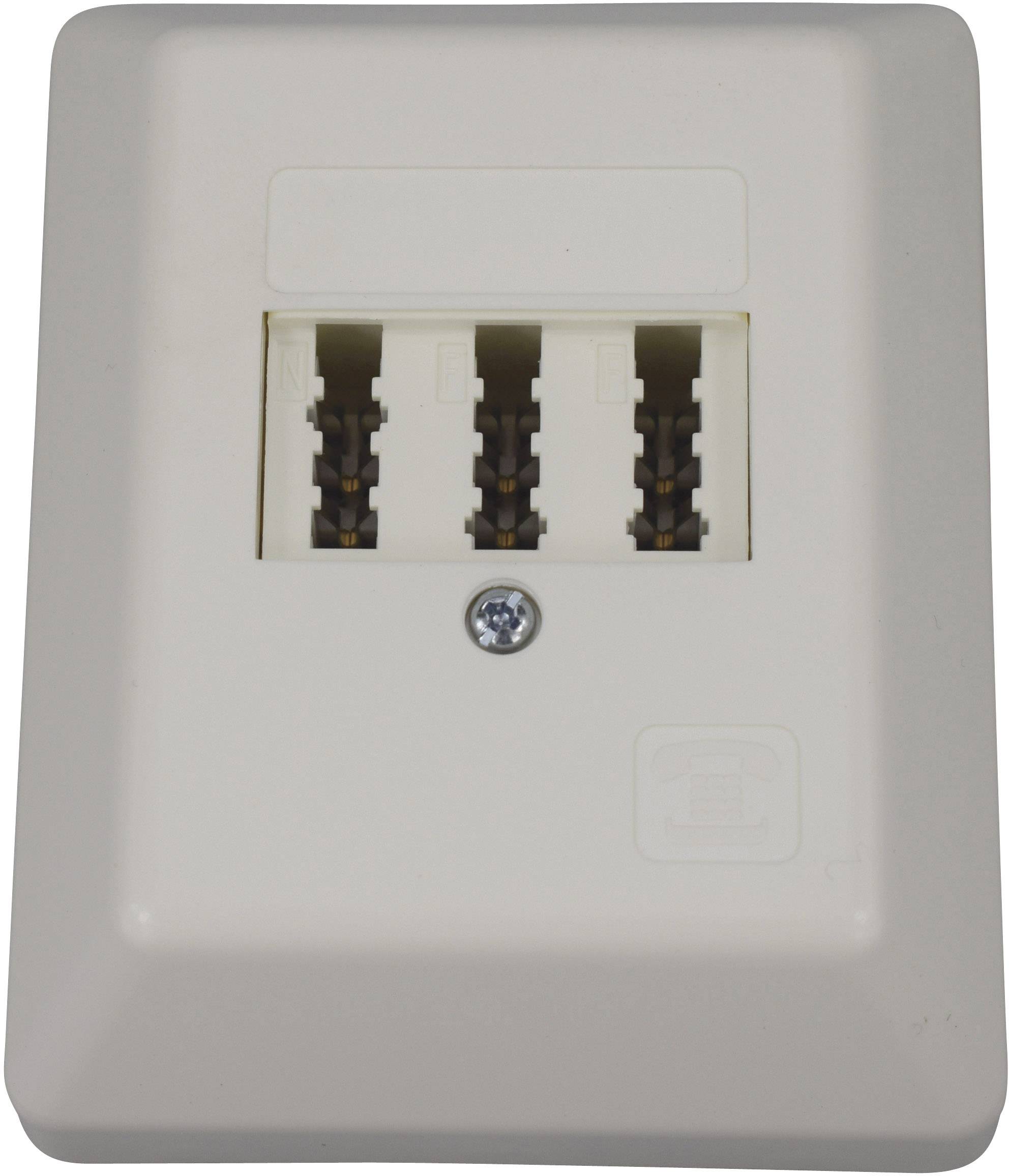 KOMOS 25283F9 Telefondose Telefon Aufputz Reinweiß (RAL 9010)