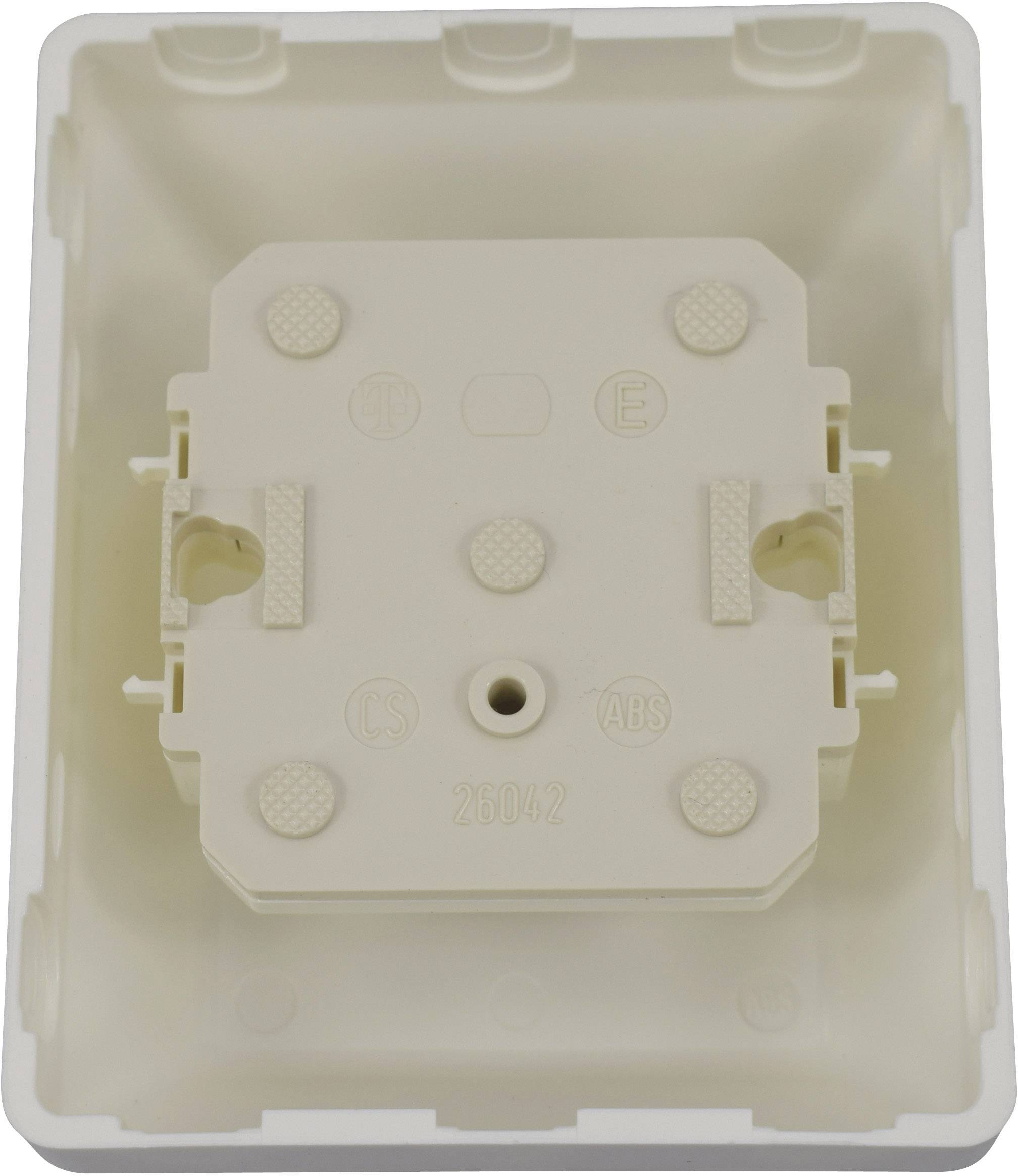 KOMOS 25283F9 Telefondose Telefon Aufputz Reinweiß (RAL 9010)