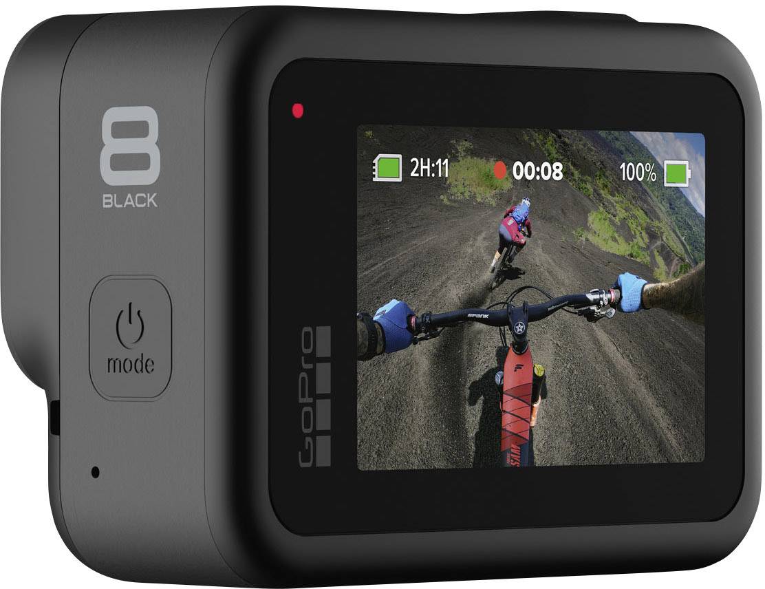 GoPro HERO 8 Black Action Cam 4K, GPS, Stereo Sound, Stoßfest, Touch-Screen, Wasserfest, WLAN