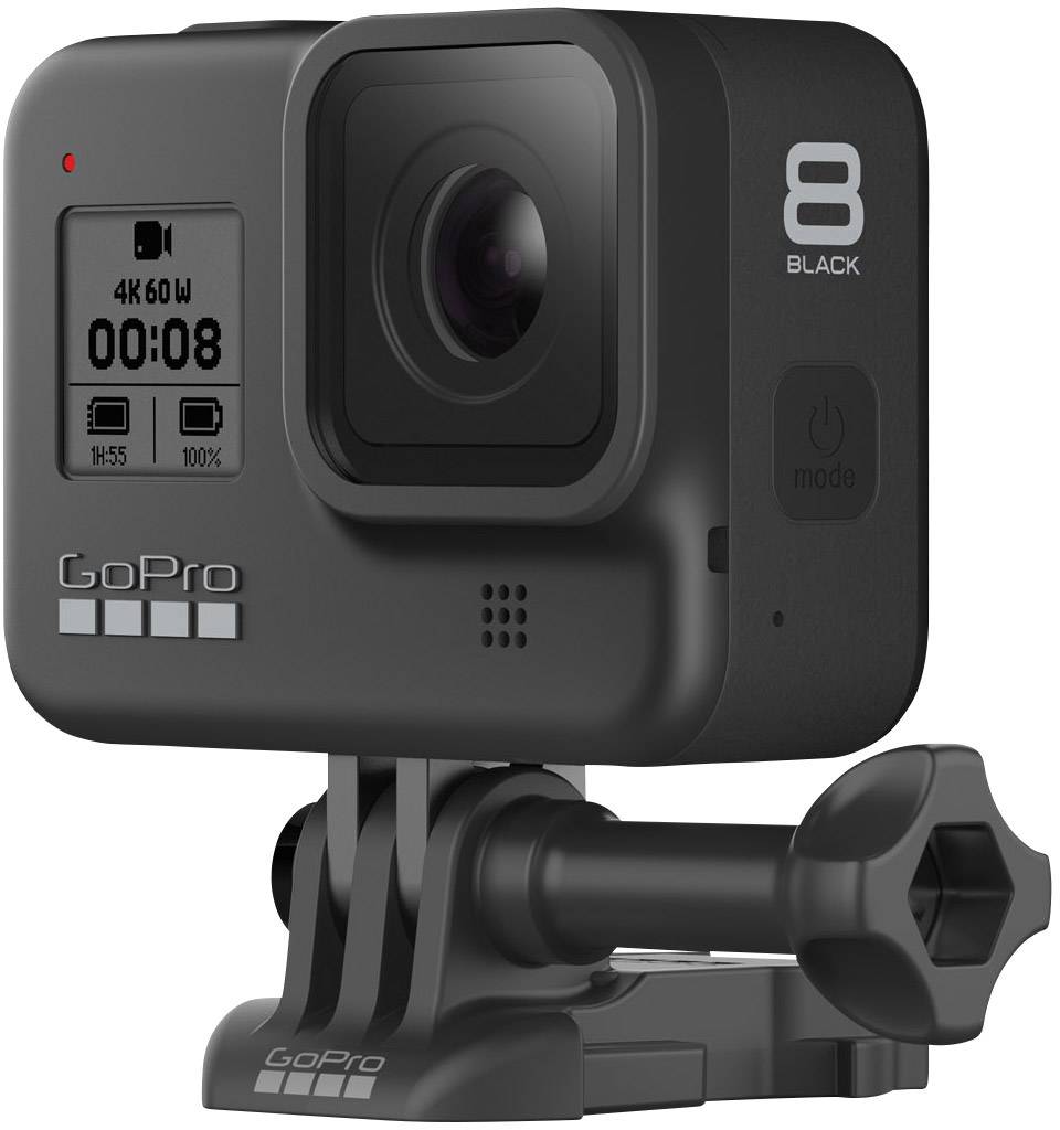 GoPro HERO 8 Black Action Cam 4K, GPS, Stereo Sound, Stoßfest, Touch-Screen, Wasserfest, WLAN