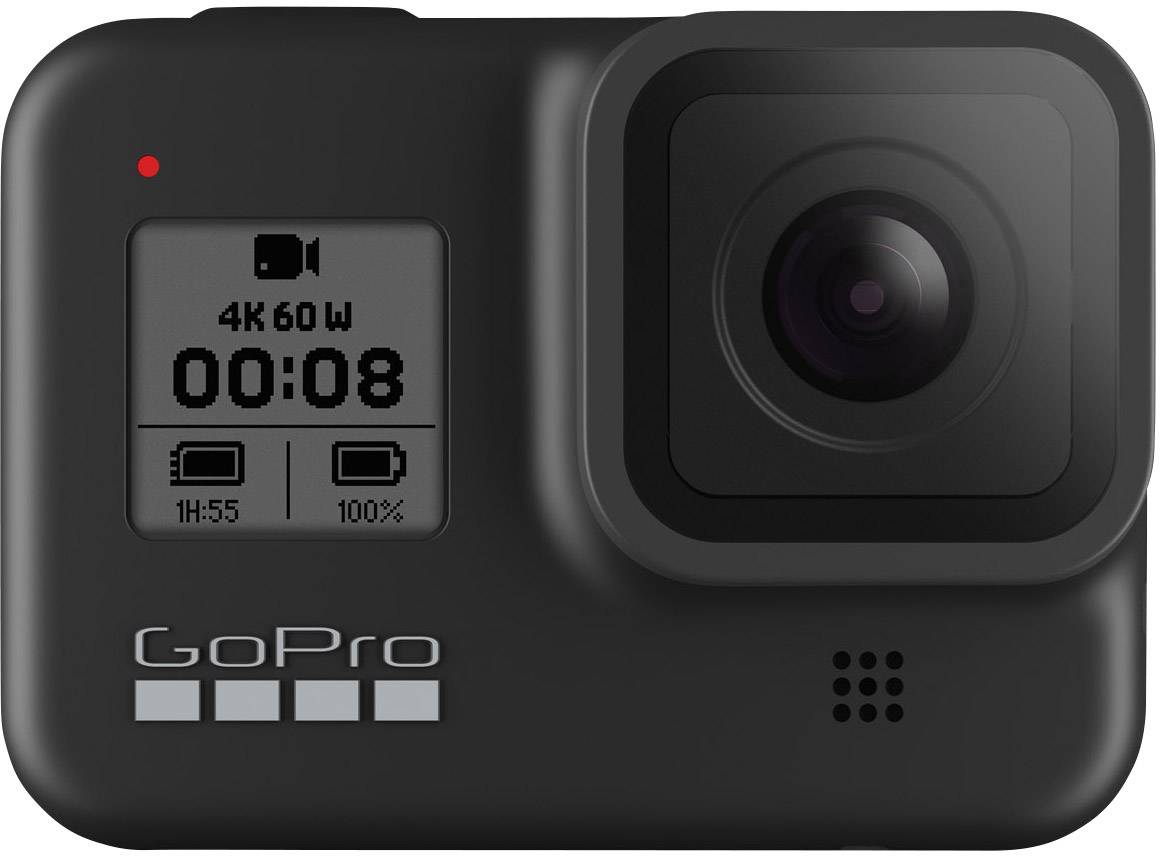 GoPro HERO 8 Black Action Cam 4K, GPS, Stereo Sound, Stoßfest, Touch-Screen, Wasserfest, WLAN