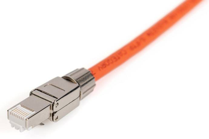 Digitus DN-93634 CAT 6A Feldstecker, RJ45, geschirmt, AWG 22-27, werkzeugfreier Montageanschluss DN-93634 Stecker, gerade Polzahl