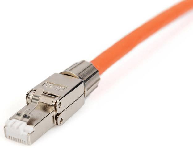 Digitus DN-93634 CAT 6A Feldstecker, RJ45, geschirmt, AWG 22-27, werkzeugfreier Montageanschluss DN-93634 Stecker, gerade Polzahl