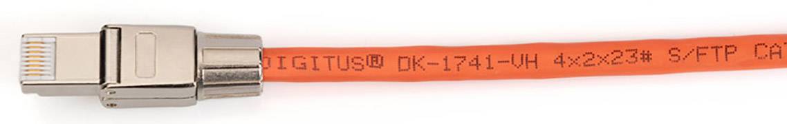 Digitus DN-93634 CAT 6A Feldstecker, RJ45, geschirmt, AWG 22-27, werkzeugfreier Montageanschluss DN-93634 Stecker, gerade Polzahl