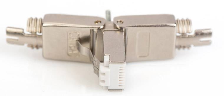 Digitus DN-93634 CAT 6A Feldstecker, RJ45, geschirmt, AWG 22-27, werkzeugfreier Montageanschluss DN-93634 Stecker, gerade Polzahl