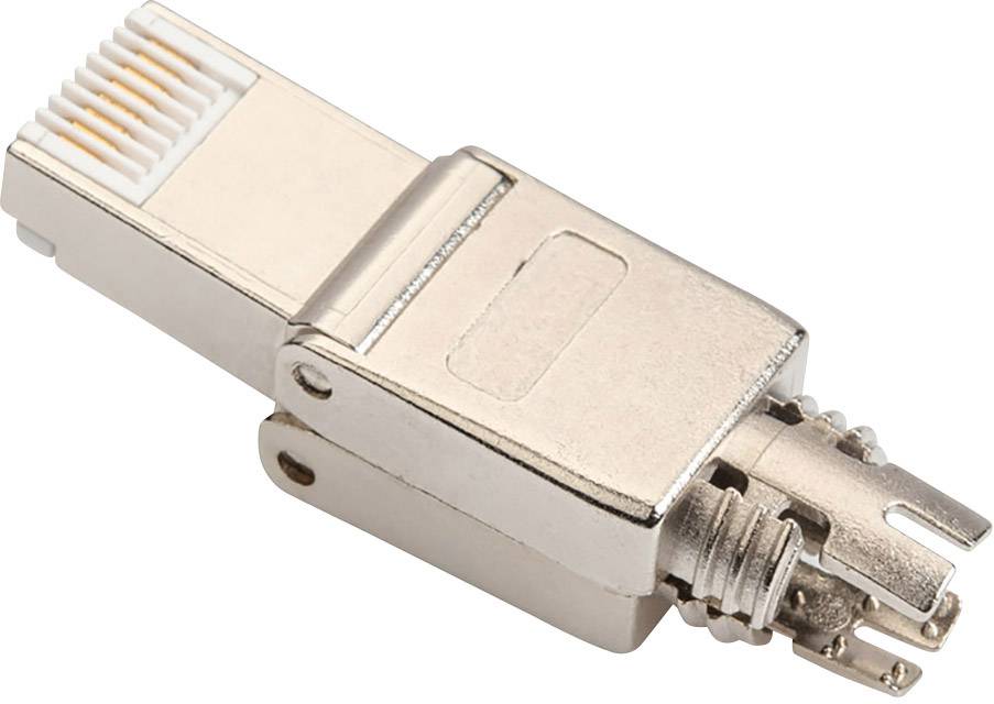 Digitus DN-93634 CAT 6A Feldstecker, RJ45, geschirmt, AWG 22-27, werkzeugfreier Montageanschluss DN-93634 Stecker, gerade Polzahl