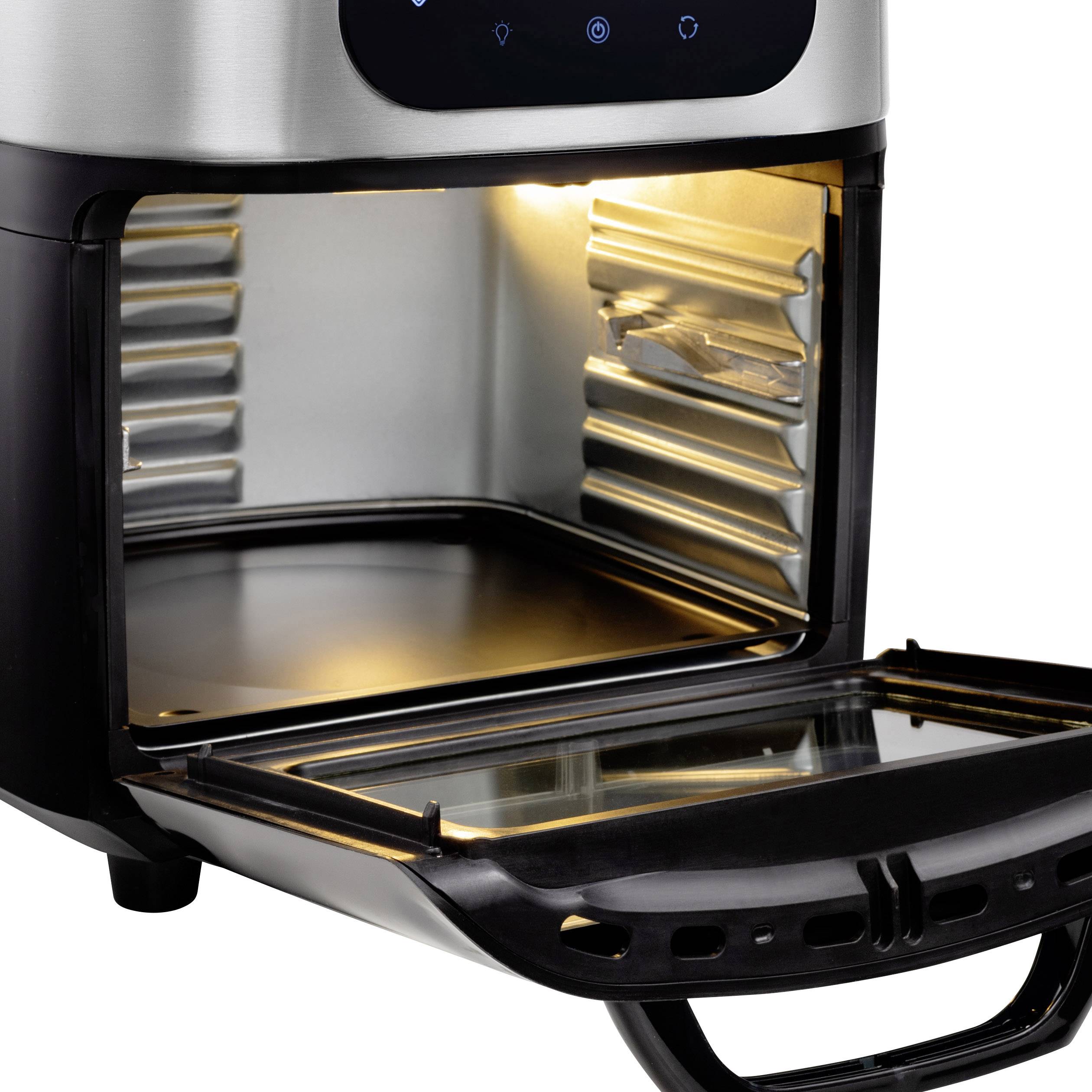 Princess 01.182070.01.001 Minibackofen 1800W Heißluft-Funktion, mit Display Schwarz, Silber