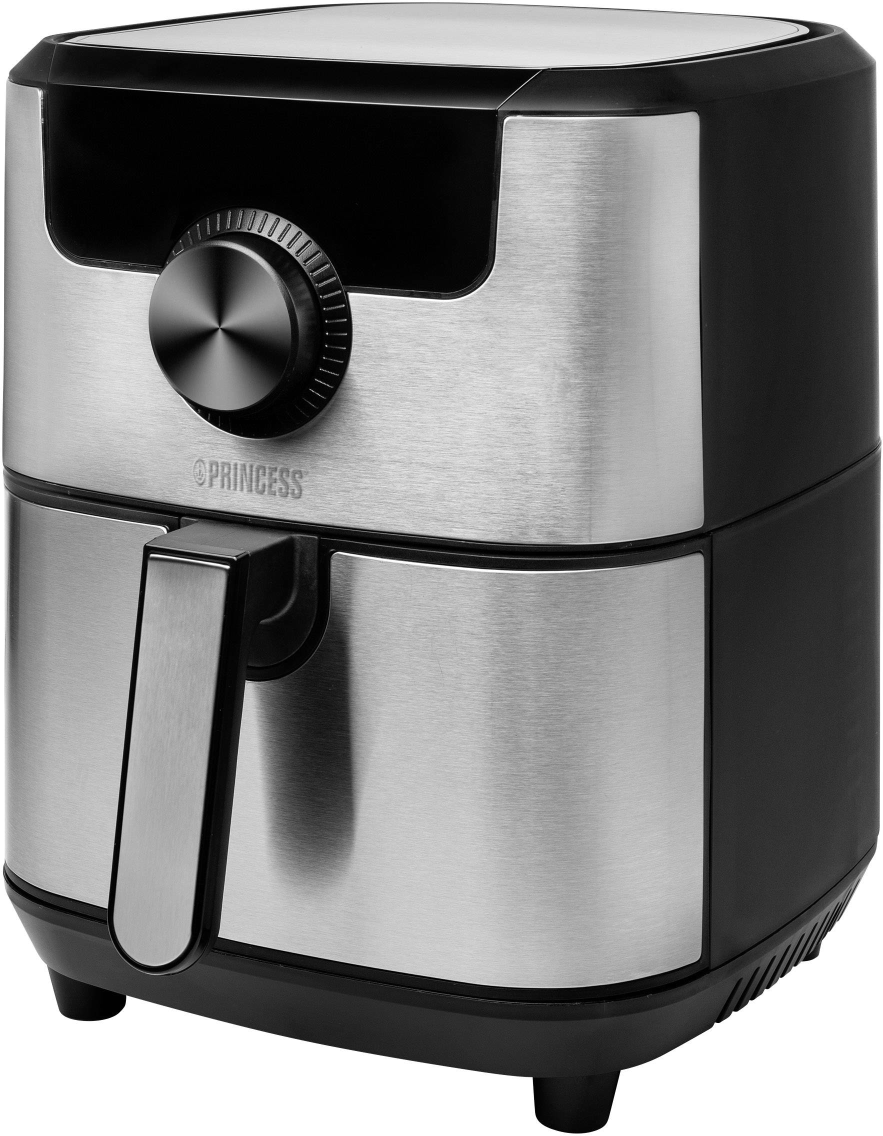 Princess 01.182037.01.001 Heißluft-Fritteuse 4.5l 1500W App steuerbar, Timerfunktion Schwarz, Silber