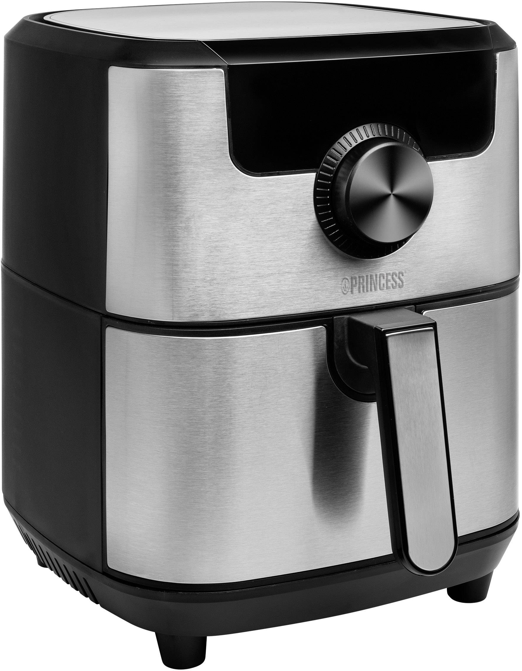 Princess 01.182037.01.001 Heißluft-Fritteuse 4.5 l 1500 W App steuerbar, Timerfunktion Schwarz, Silber