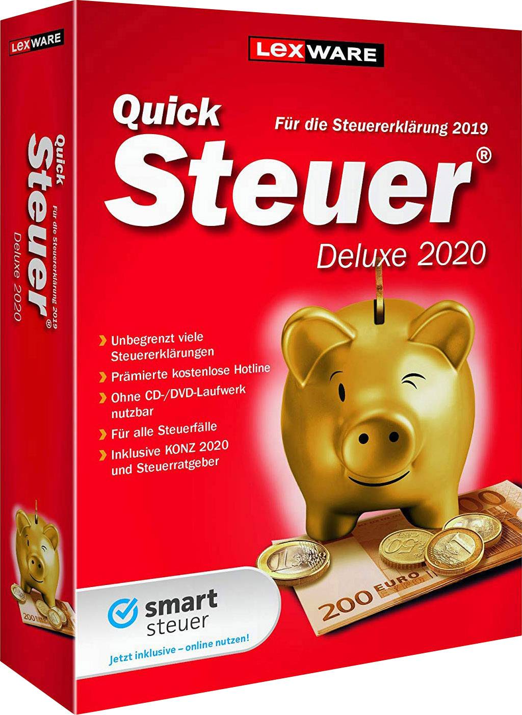 Lexware QuickSteuer Deluxe 2020 Vollversion, 1 Lizenz Windows Steuer-Software