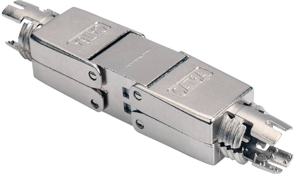 Digitus RJ45-Kupplung Netzwerk Adapter CAT 6a (Rohkabel CAT 7), CAT 6a, CAT 6 [1x LSA - 1x LSA] Sil